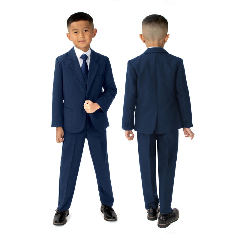 Spring Notion Boys' Classic Fit Blue Dress Suit Set 12 - Image 2